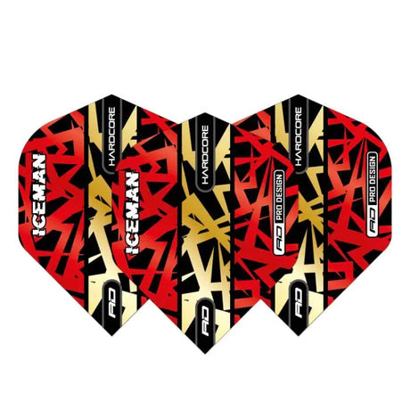 Red Dragon Gerwyn Price Red and Gold Hardcore Premium Flights