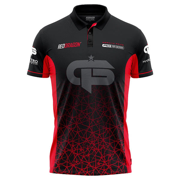 Red Dragon Gerwyn Price Signature Red Polo-1-Small-Premier Darts