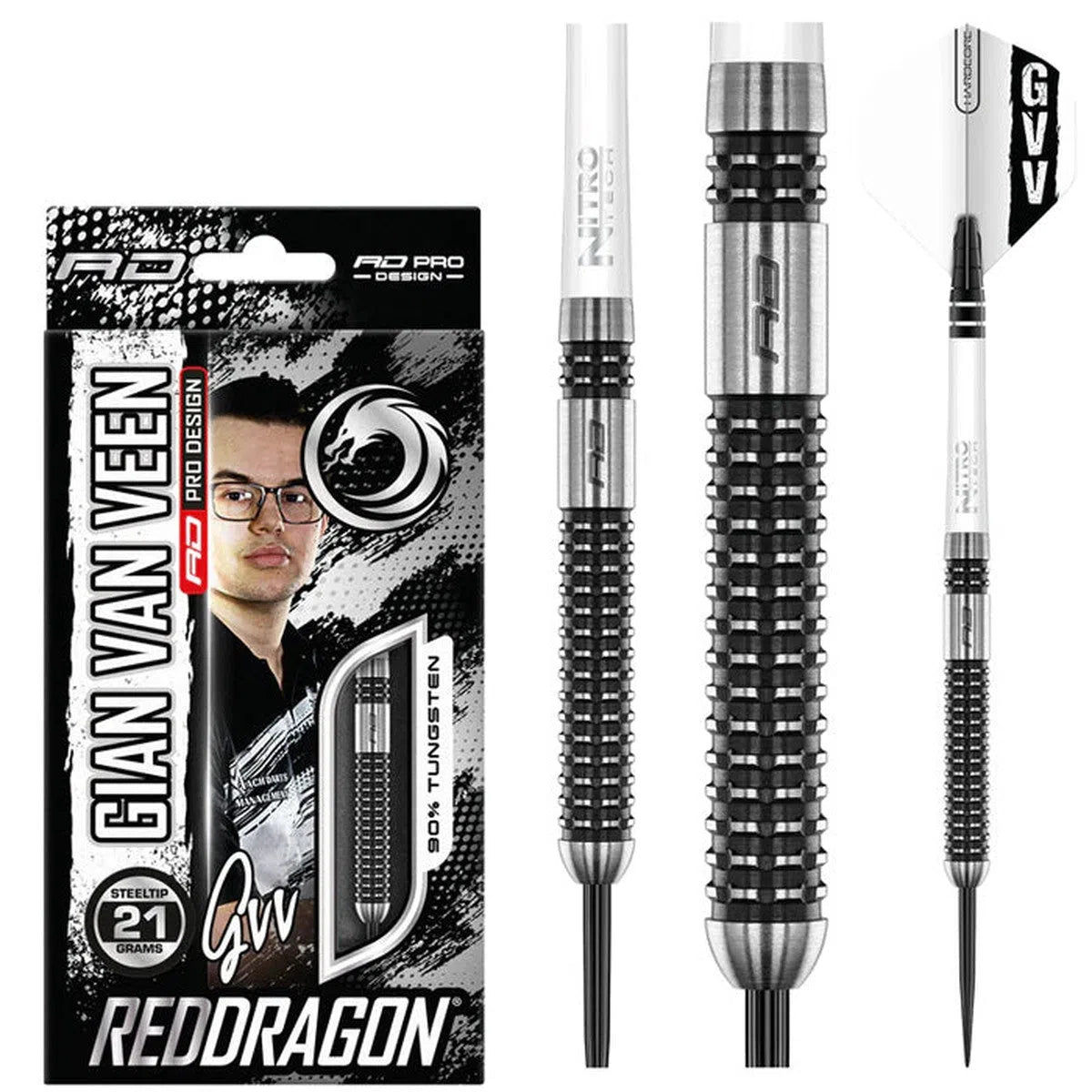 Red Dragon Gian Van Veen Axis SE 90% Steel Tip Darts – Premier Darts Red Dragon Gian Van Veen Axis SE 90% Steel Tip Darts – Premier Darts