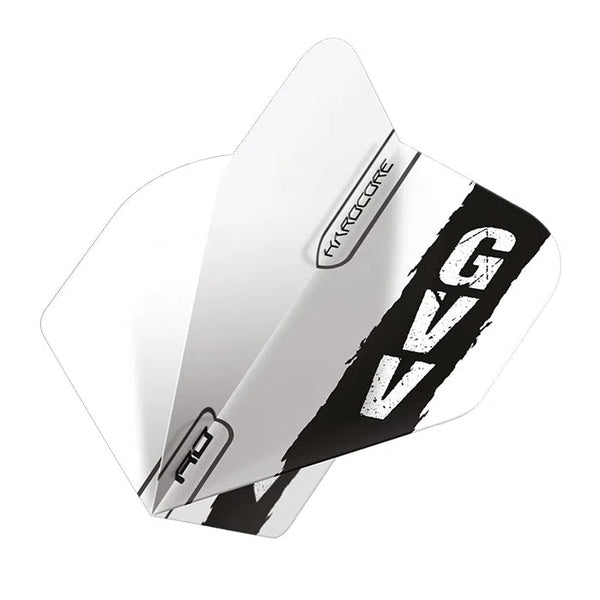 Red Dragon Gian van Veen Black & White Hardcore Standard Flights-1-Premier Darts