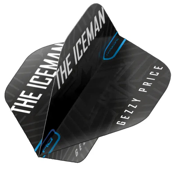 Red Dragon Hardcore Gerwyn Price Black & Grey Snowflake Standard Flights-1-Premier Darts