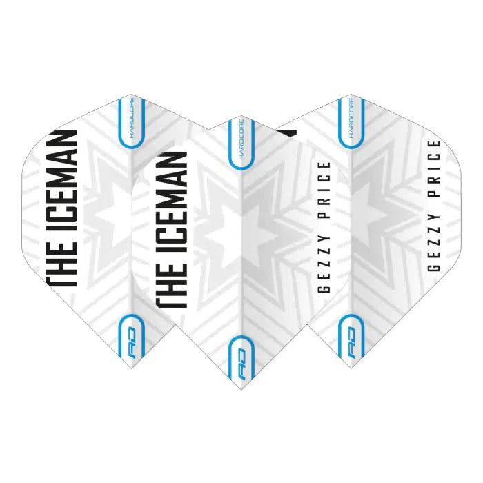 Red Dragon Hardcore Gerwyn Price White and Grey Snowflake Standard Flights