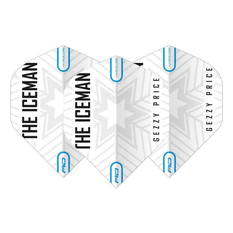 Red Dragon Hardcore Gerwyn Price White and Grey Snowflake Standard Flights