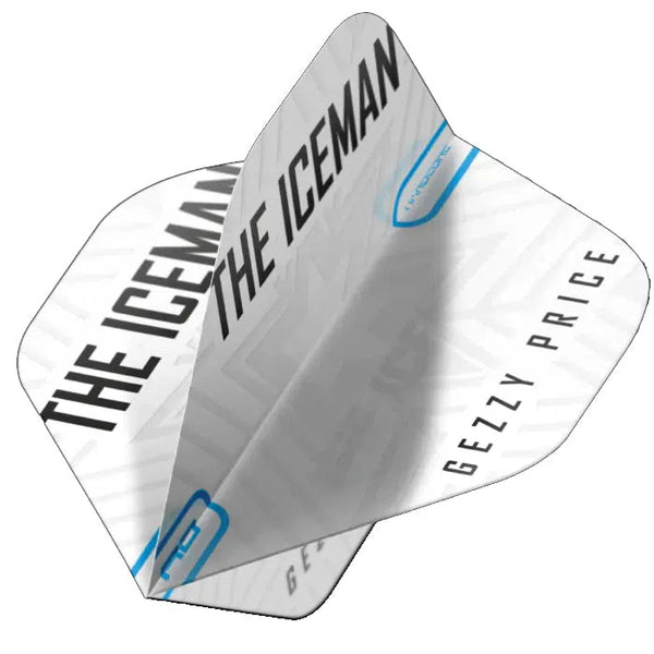 Red Dragon Hardcore Gerwyn Price White & Grey Snowflake Standard Flights-1-Premier Darts