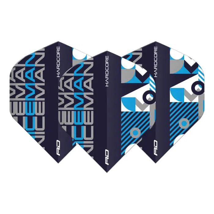 Red Dragon Hardcore Iceman Stack Black & Blue Standard Flights