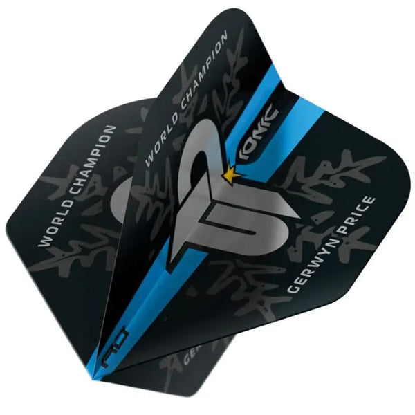 Red Dragon Hardcore Ionic Gerwyn Price World Champion Blue Logo Standard Flights-1-Premier Darts