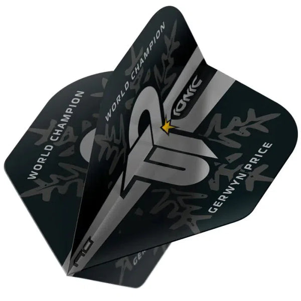 Red Dragon Hardcore Ionic Gerwyn Price World Champion Silver Logo Standard Flights-1-Premier Darts