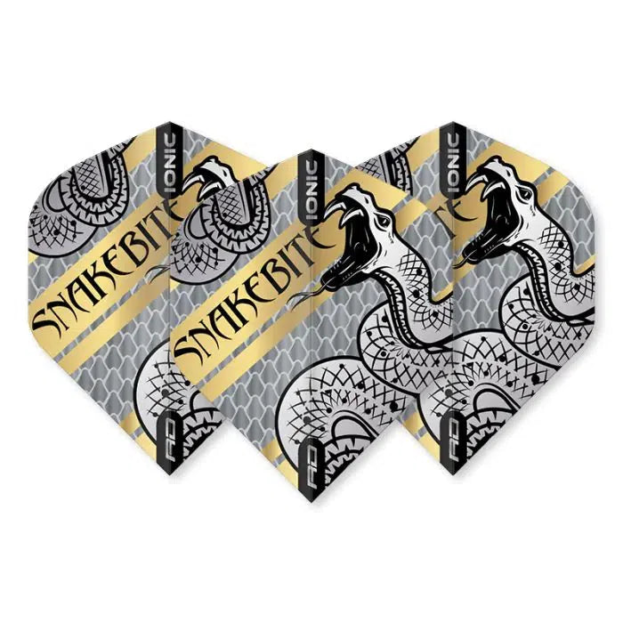 Red Dragon Hardcore Ionic Snakebite Coiled Snake Gold Flights