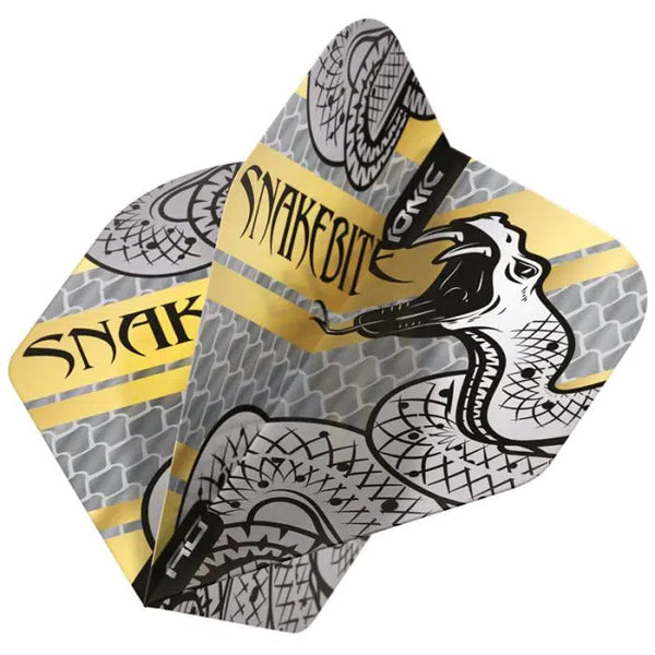 Red Dragon Hardcore Ionic Snakebite Coiled Snake Gold Flights-1-Premier Darts