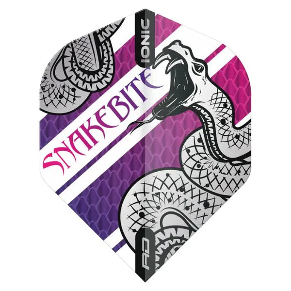 Red Dragon Hardcore Ionic Snakebite Coiled Snake Purple Flights-1-Premier Darts