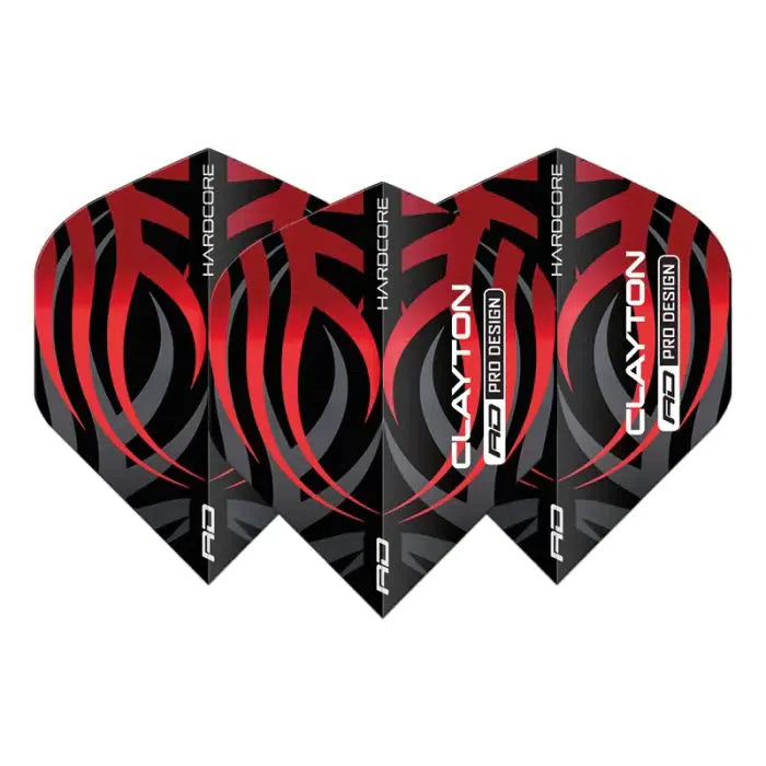 Red Dragon Hardcore Jonny Clayton Black & Red Tribal Flights