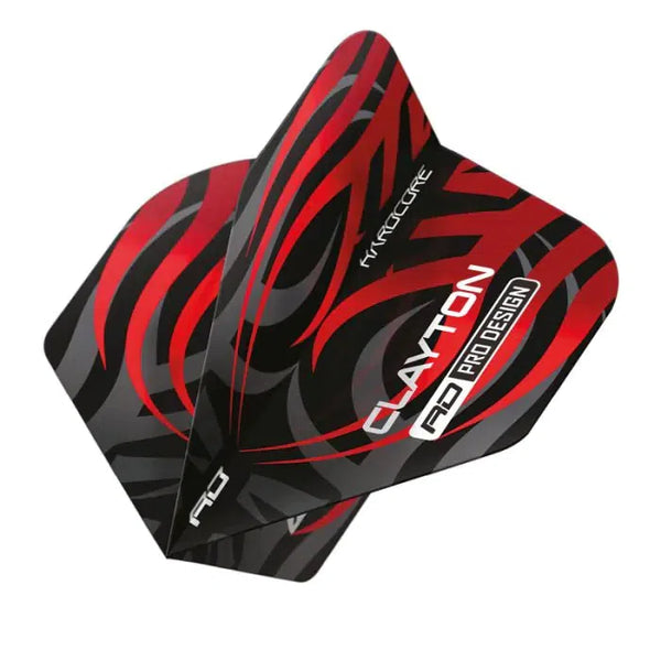 Red Dragon Hardcore Jonny Clayton Black & Red Tribal Flights-1-Premier Darts