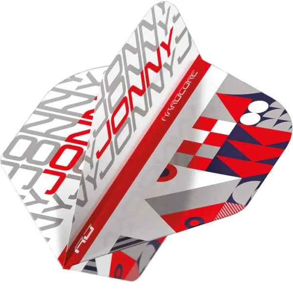 Red Dragon Hardcore Jonny Stack White & Red Flights-1-Premier Darts