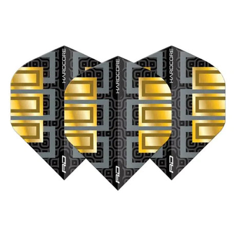 Red Dragon Hardcore Premium Gold & Black Block Flights