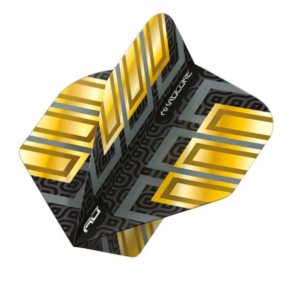 Red Dragon Hardcore Premium Gold & Black Block Flights-1-Premier Darts