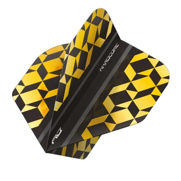 Red Dragon Hardcore Premium Gold & Black Geometric Flights-1-Premier Darts