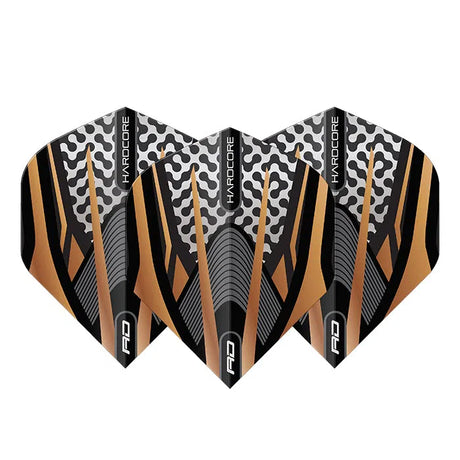 Red Dragon Hardcore Premium Gold, Black & Grey Flights