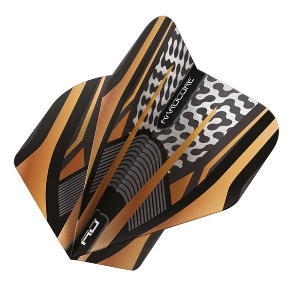 Red Dragon Hardcore Premium Gold, Black & Grey Flights-1-Premier Darts