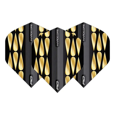 Red Dragon Hardcore Premium Gold and Black Teardrop Flights