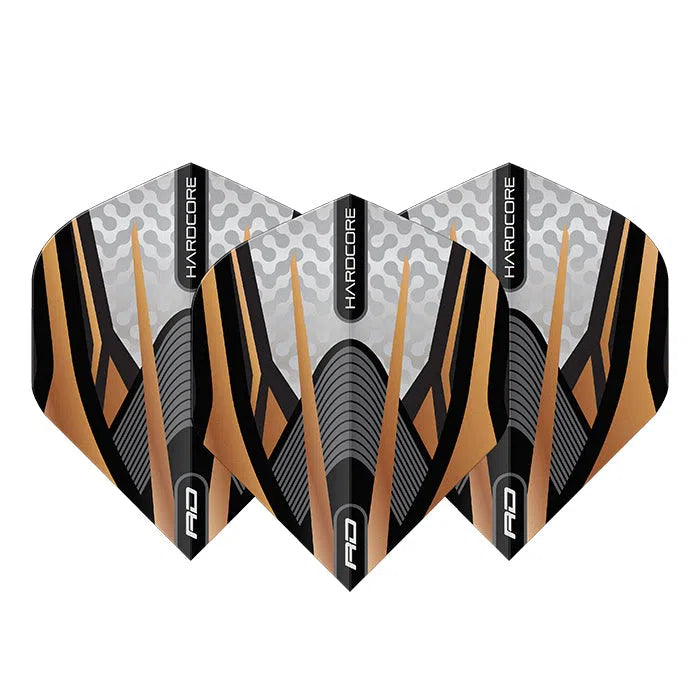 Red Dragon Hardcore Premium Gold, Black & White Flights