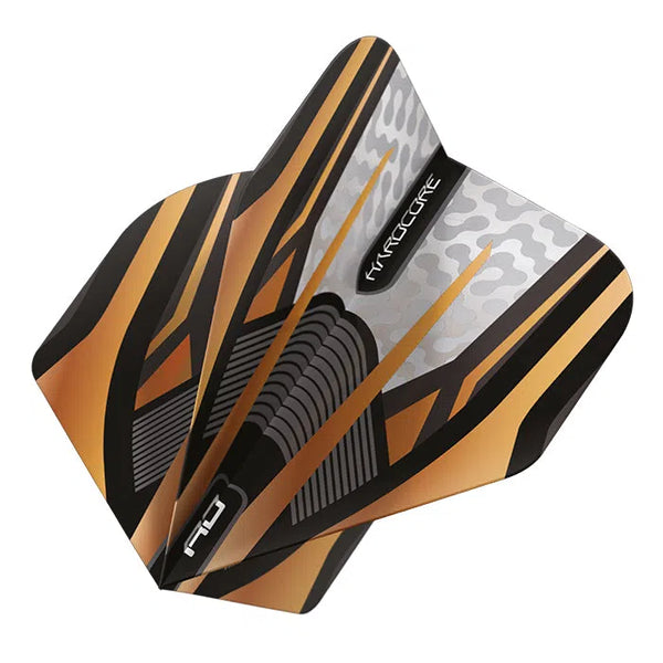 Red Dragon Hardcore Premium Gold, Black & White Flights-1-Premier Darts