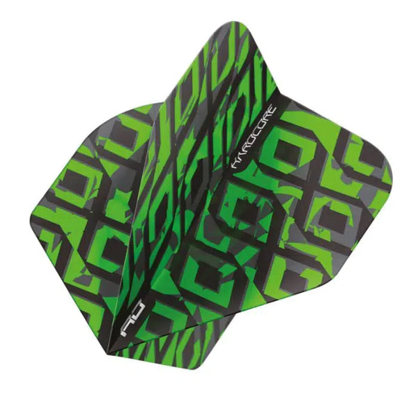 Red Dragon Hardcore Radical Black & Green Standard Flights-1-Premier Darts