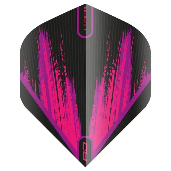 Red Dragon Hardcore Radical Black & Pink Standard Flights-1-Premier Darts