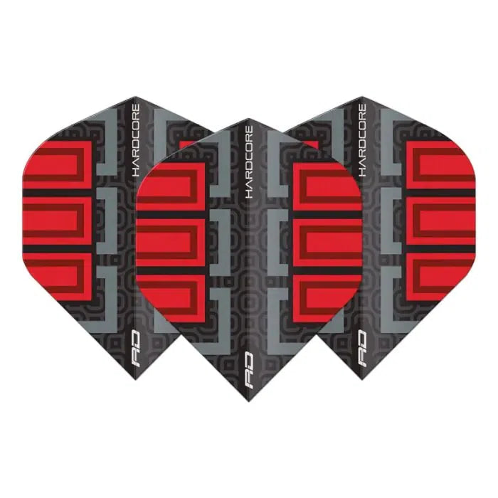 Red Dragon Hardcore Radical Black & Red Blocks Standard Flights