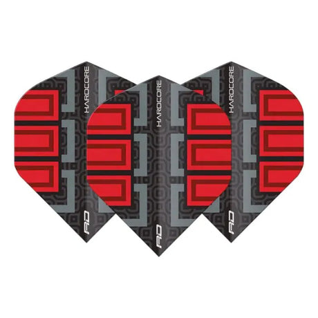 Red Dragon Hardcore Radical Black and Red Blocks Standard Flights
