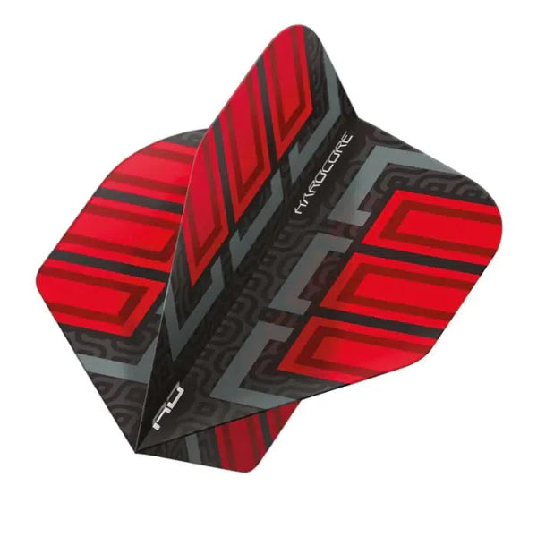 Red Dragon Hardcore Radical Black & Red Blocks Standard Flights-1-Premier Darts