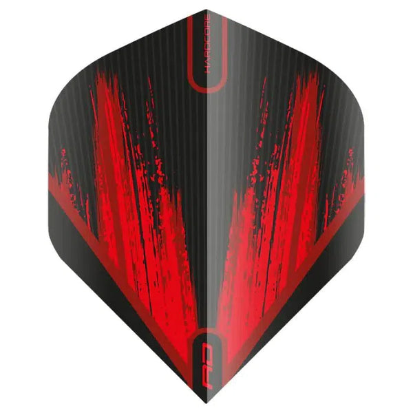 Red Dragon Hardcore Radical Black & Red Standard Flights-1-Premier Darts
