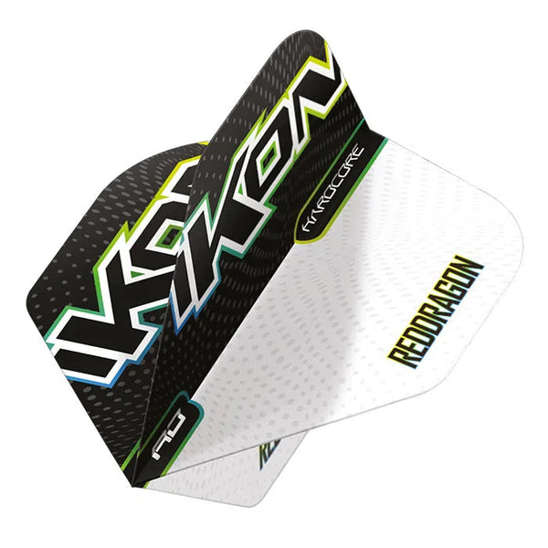 Red Dragon Hardcore Radical Black & White Ikon Flights-1-Premier Darts
