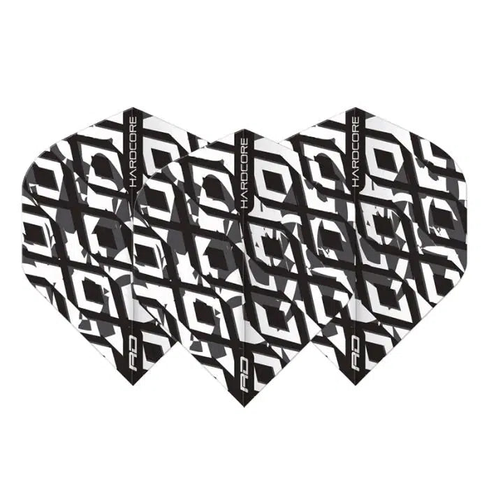 Red Dragon Hardcore Radical Black & White Standard Flights
