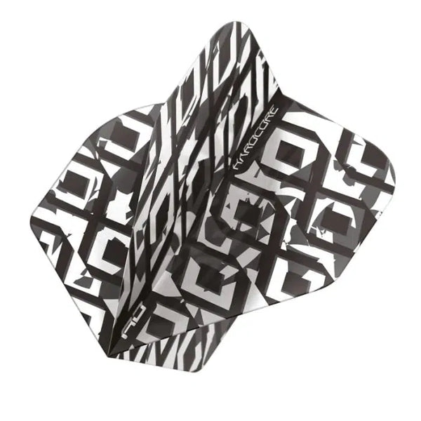 Red Dragon Hardcore Radical Black & White Standard Flights-1-Premier Darts