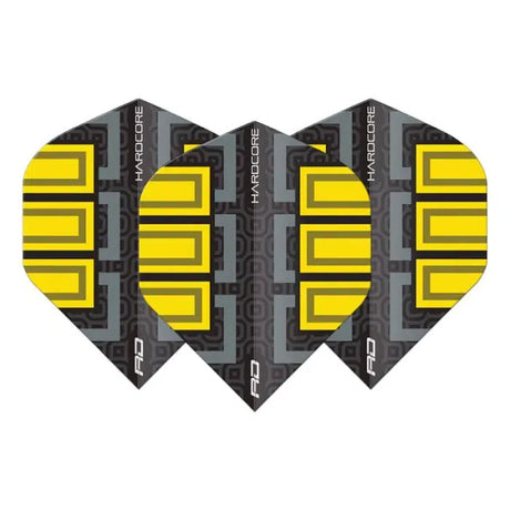 Red Dragon Hardcore Radical Black and Yellow Blocks Standard Flights