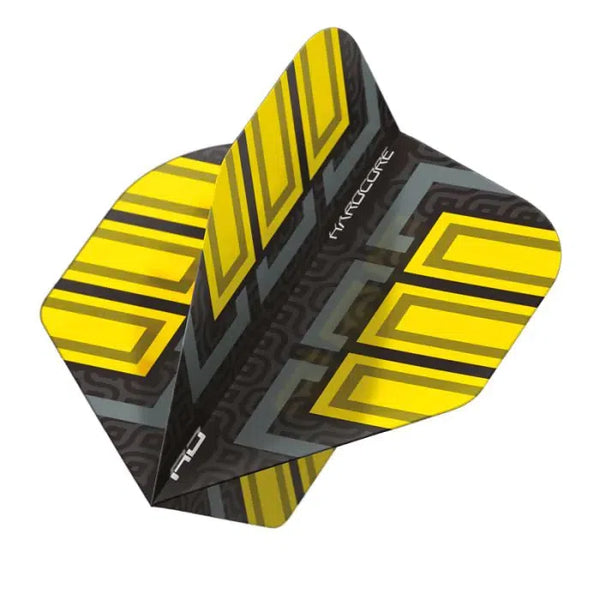 Red Dragon Hardcore Radical Black & Yellow Blocks Standard Flights-1-Premier Darts