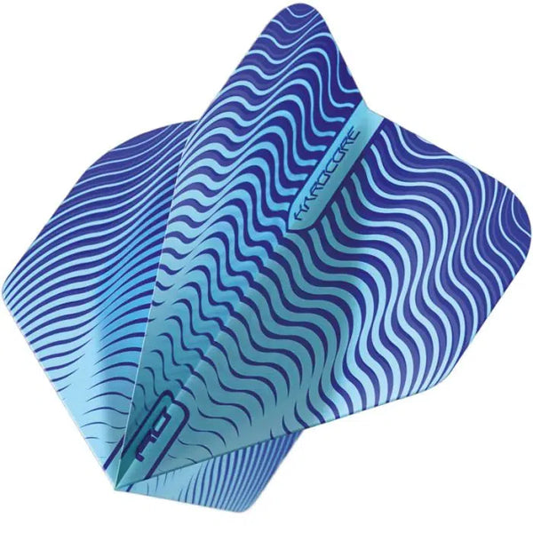 Red Dragon Hardcore Radical Blue Wave Shimmer Standard Flights-1-Premier Darts