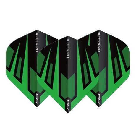 Red Dragon Hardcore Radical Green and Black Fan Standard Flights