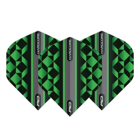 Red Dragon Hardcore Radical Green and Black Geometric Standard Flights