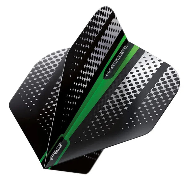 Red Dragon Hardcore Radical Green Flash Standard Flights-1-Premier Darts