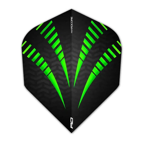 Red Dragon Hardcore Radical Green Standard Flights-1-Premier Darts