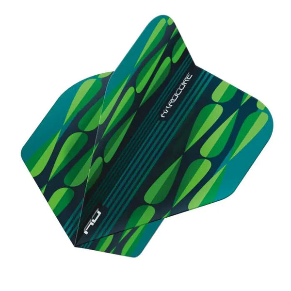 Red Dragon Hardcore Radical Green Teardrop Standard Flights-1-Premier Darts