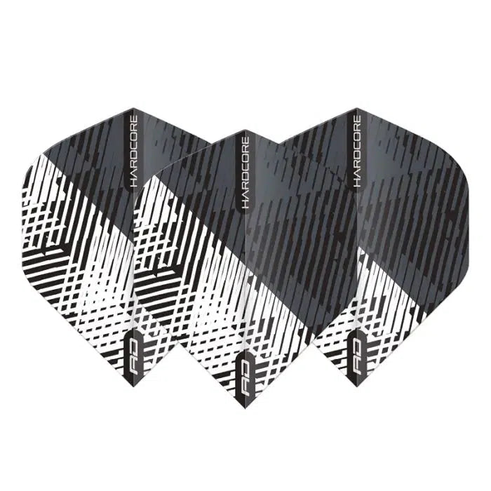 Red Dragon Hardcore Radical Grey & Black Fleck Standard Flights