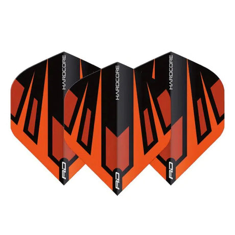 Red Dragon Hardcore Radical Orange and Black Fan Standard Flights