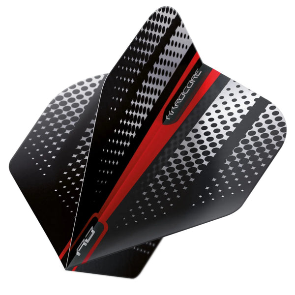 Red Dragon Hardcore Radical Red Flash Standard Flights-1-Premier Darts