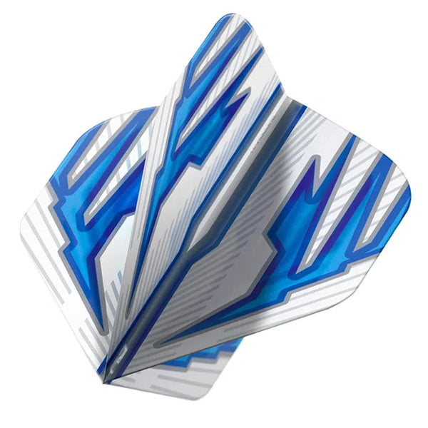Red Dragon Hardcore Radical White & Blue Standard Flights-1-Premier Darts