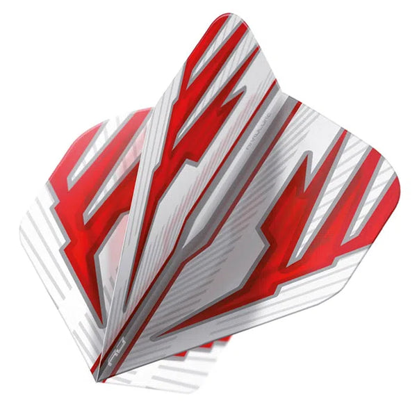 Red Dragon Hardcore Radical White & Red Standard Flights-1-Premier Darts