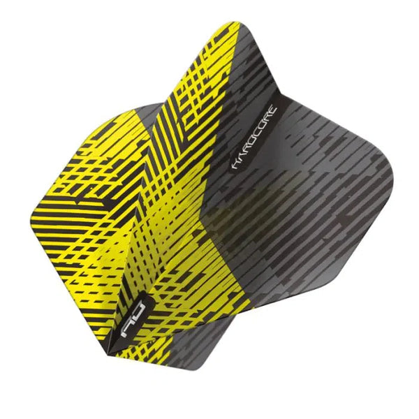 Red Dragon Hardcore Radical Yellow & Black Fleck Standard Flights-1-Premier Darts