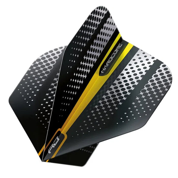 Red Dragon Hardcore Radical Yellow Flash Standard Flights-1-Premier Darts