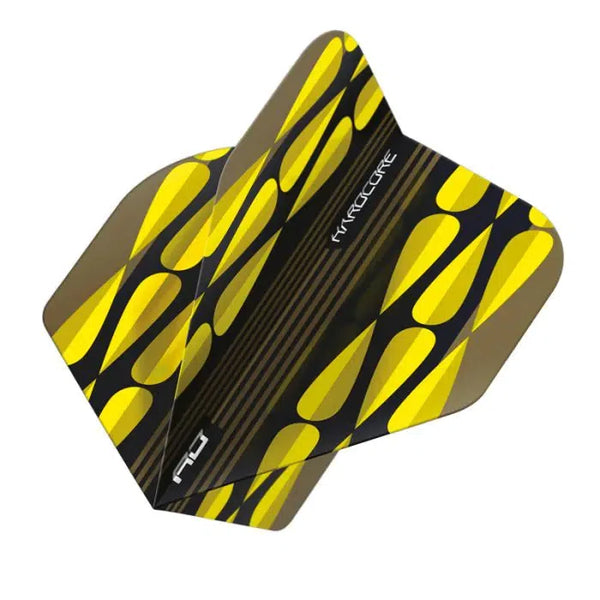 Red Dragon Hardcore Radical Yellow Teardrop Standard Flights-1-Premier Darts